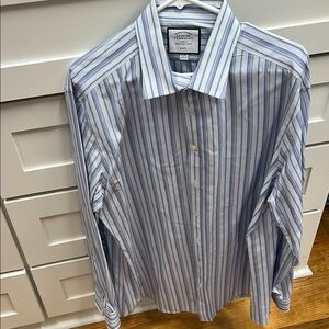 Charles Tyrwhitt Men's Blue Striped Shirt